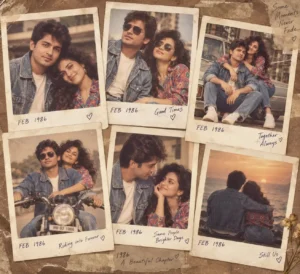 Polaroid Style Couple Collage