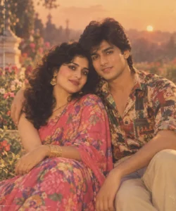 Retro Bollywood Couple Portrait