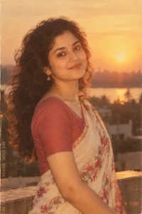 80s Saree Sunset Look