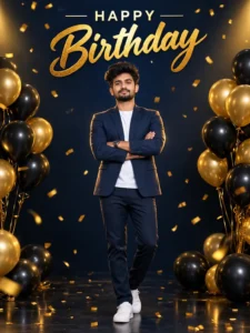 Birthday Poster With Balloons