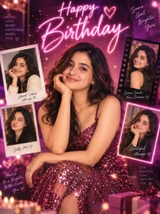 Glam Neon Birthday Collage