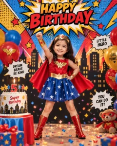 Superhero Birthday Portrait