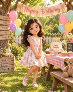 Balloon Garden Birthday Shot