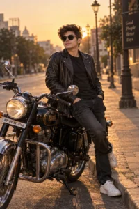 Royal Enfield Motorcycle Portrait