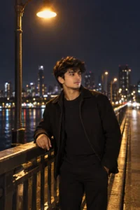 Night Bridge Portrait