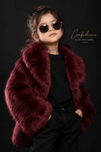 Confident Fur-Jacket Fashion Portrait