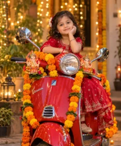 Festive Scooter Portrait