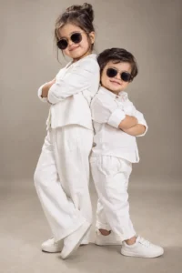 Matching Sibling Sunglasses Portrait