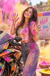 Holi Color Bike Celebration