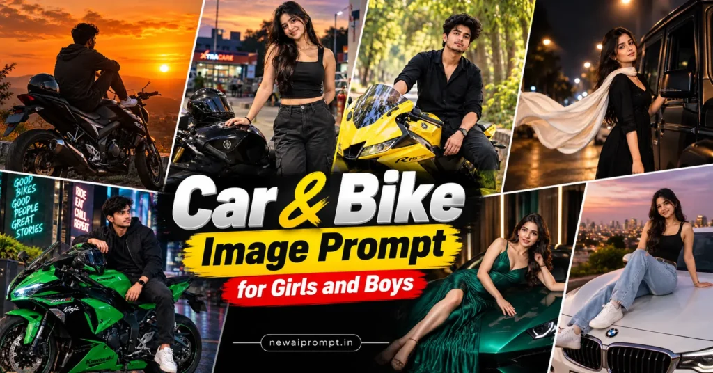Car & Bike Image Prompt for Girls and Boys