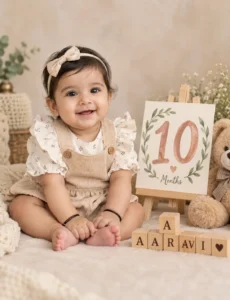 10 month baby photoshoot prompt: Wall Calendar Milestone Portrait