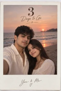 Wedding Countdown Polaroid Portrait