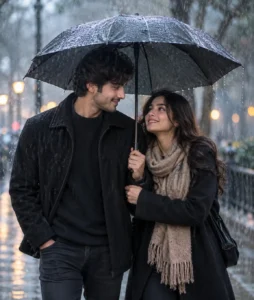 Rain Umbrella Street Portrait