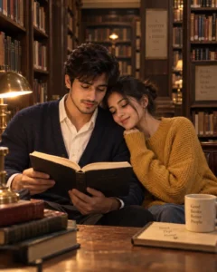 Vintage Library Reading Nook Portrait