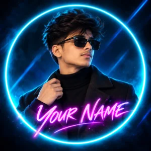 Cyan Neon Ring Name DP