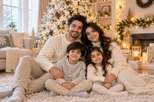 Cozy Christmas Tree Portrait