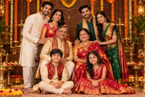 Indian Festive Family Portrait