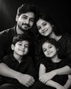 Dark Studio Family Portrait
