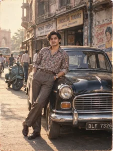 80s Vintage Car Street Portrait