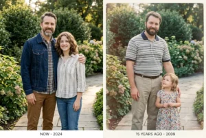 Then-and-Now Split Frame