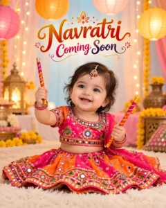 Baby’s Colorful Navratri Celebration