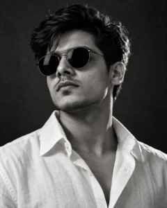 Cinematic Monochrome Portrait with Sunglasses