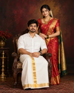 Classic South Indian Couple Portrait