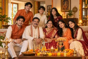 Dussehra Family Celebration Portrait