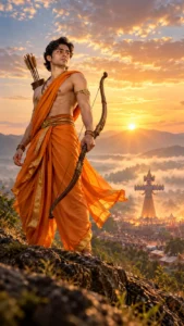 Heroic Archer at Sunrise