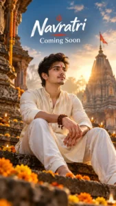 Temple Steps with Red Tilak