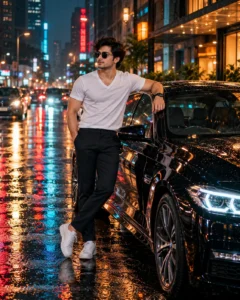 Neon Rain and Midnight Luxury
