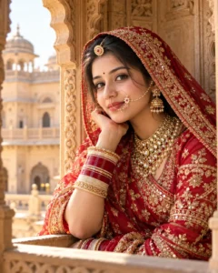 Royal Jharokha Bridal Portrait