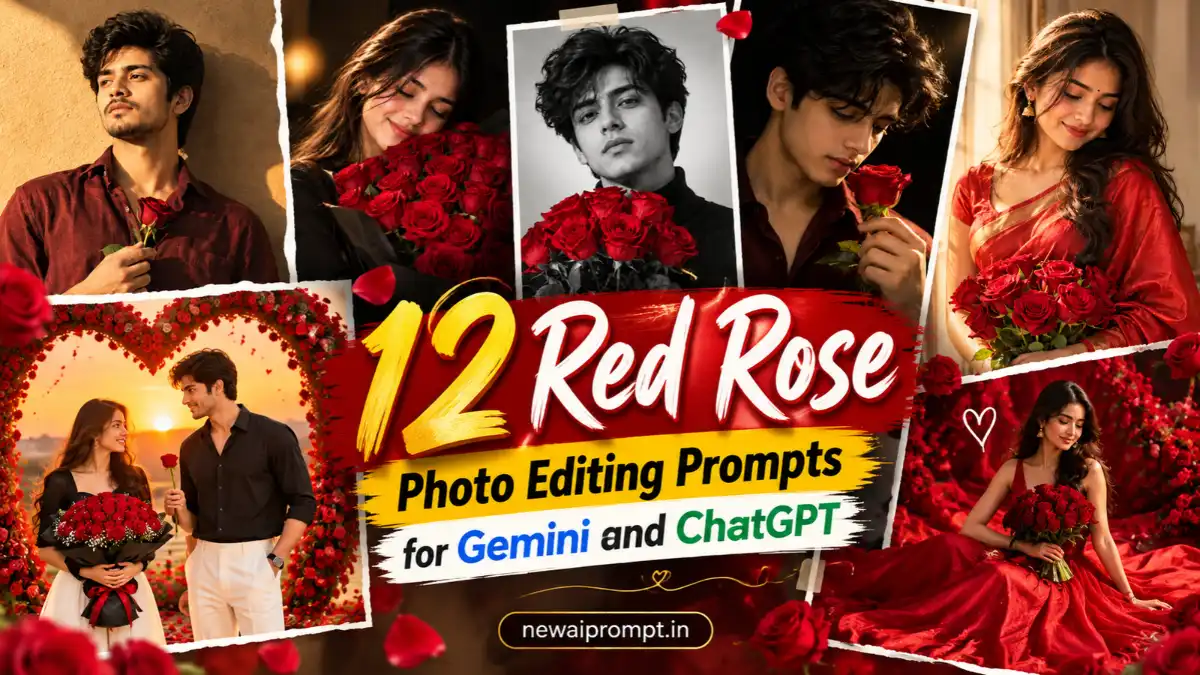 Red Rose Photo Editing Prompts for Gemini and ChatGPT