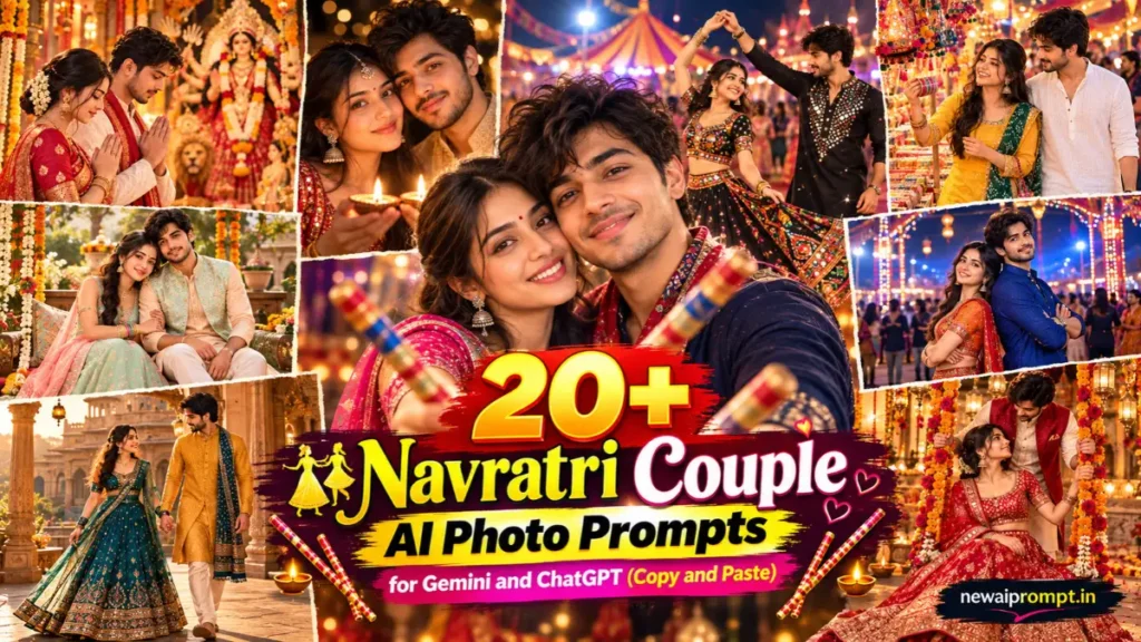 Navratri Couple AI Photo Prompts for Gemini and ChatGPT