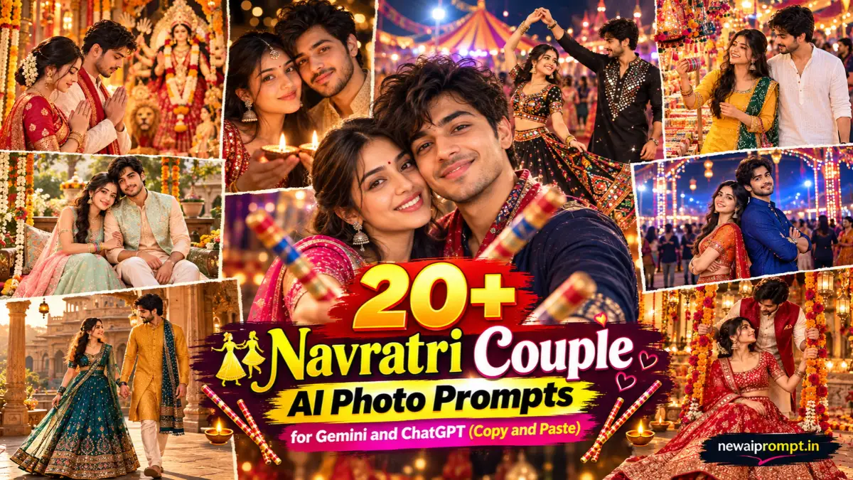 Navratri Couple AI Photo Prompts for Gemini and ChatGPT