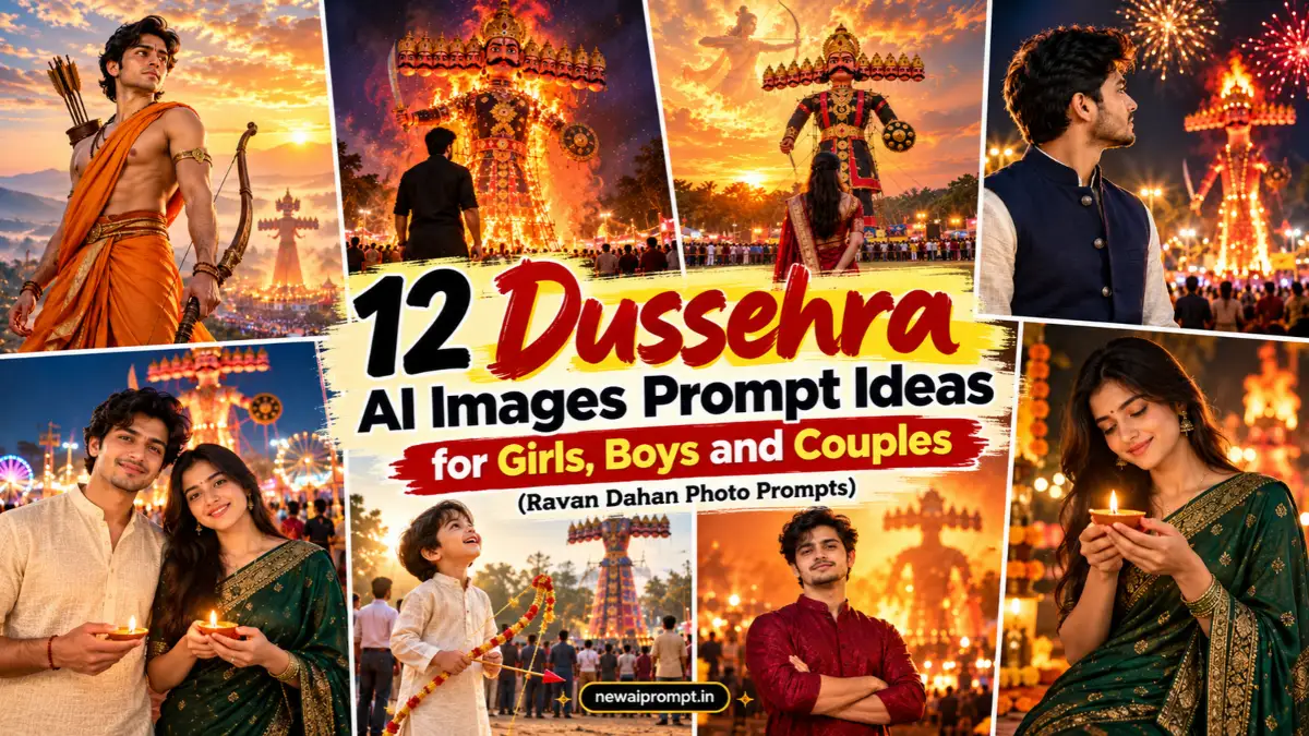 Dussehra AI Images Prompt Ideas for Girls, Boys and Couples