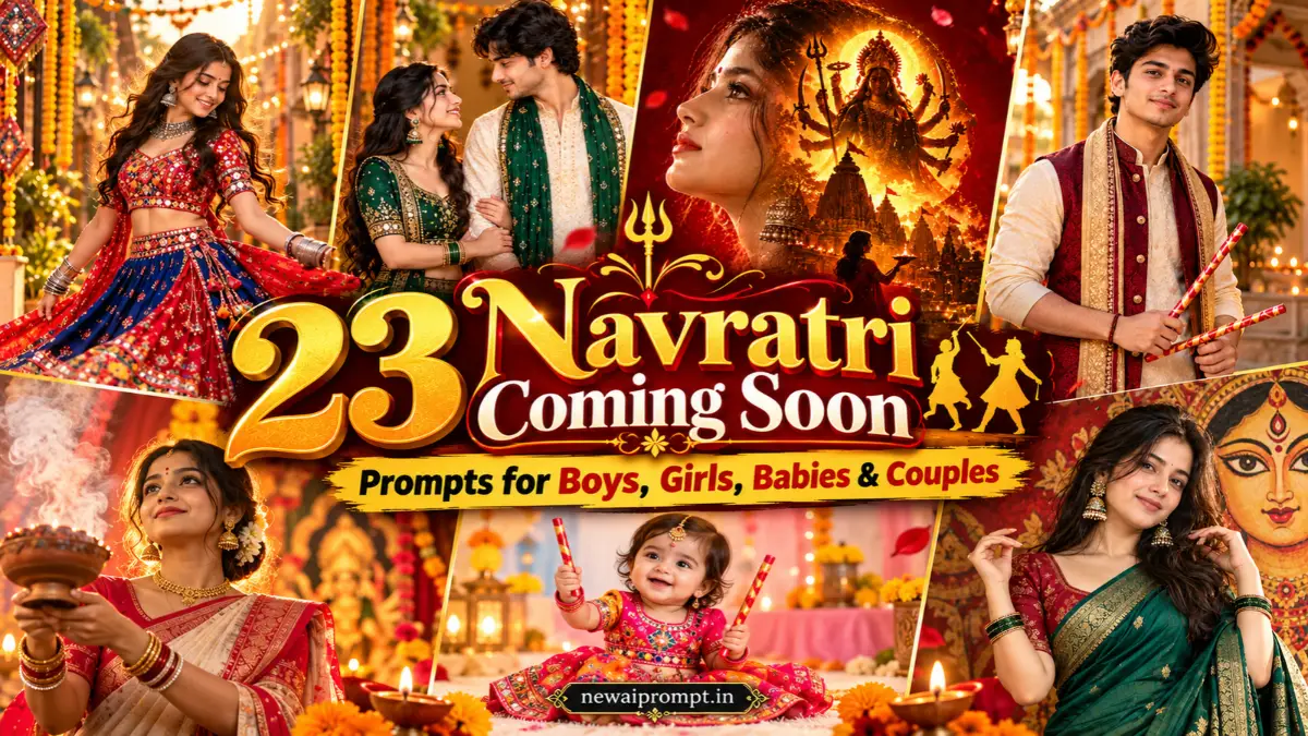 Navratri Coming Soon Prompts for Boys, Girls, Babies & Couples